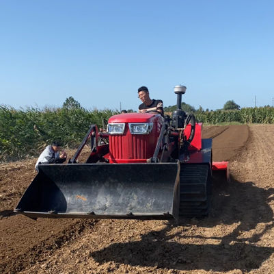 الميكانيكا الثقيلة الزراعة 80Hp الزاحف الجرار المدمج مع الحامل