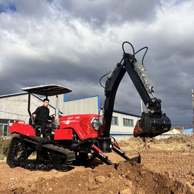ميني جرار مزرعة 4WD ، جرار الزراعة الزاحف 120 حصان مع الحفرة
